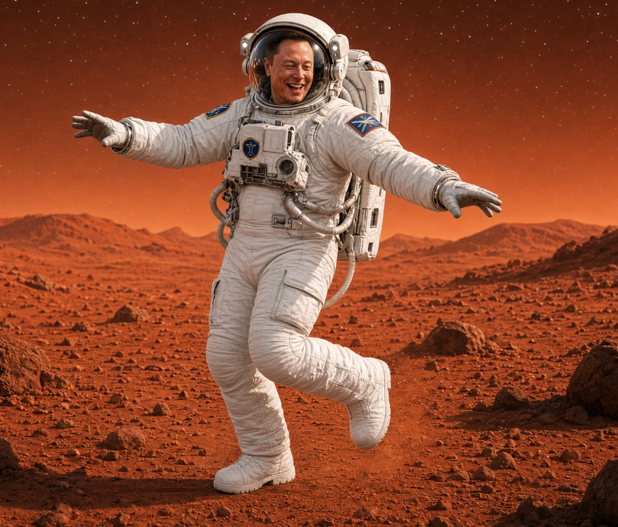 GraphCall's tweet photo. Maybe the big "next move" of Musk is not the $TSLA - $SPCX merger but is tcha-tcha-tcha on Mars who knows? 🤷‍♂️

Merger is nice, you can bury the lack of progress on EVs in the segment data. https://t.co/0F0vceAzZP