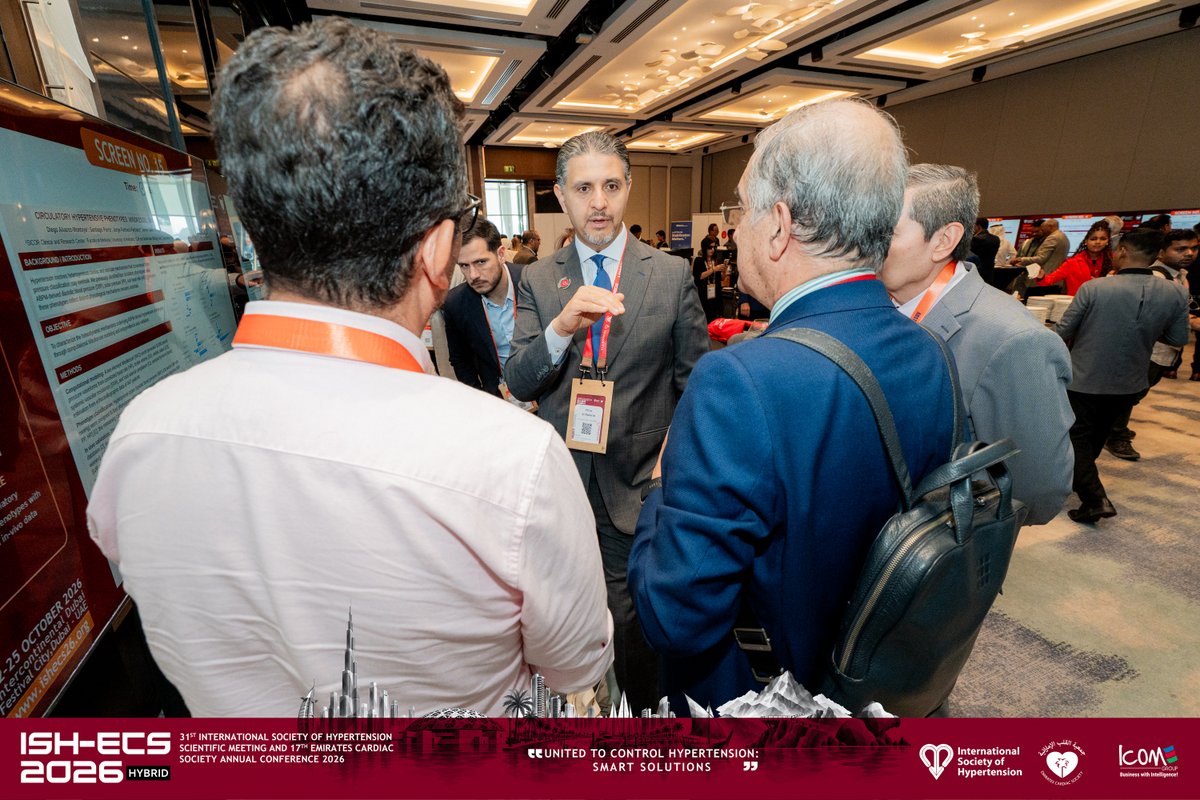 ECS_heart's tweet photo. Every Poster Tells a Story. Every Finding Sparks a Question.
The E-Posters at ISH-ECS 2026 bring research and emerging insights into focus, exploring new directions in hypertension and cardiovascular care.
#ISHECS2026 #ISH2026 #ECS2026 #Dubai https://t.co/7rI5s6yDrh