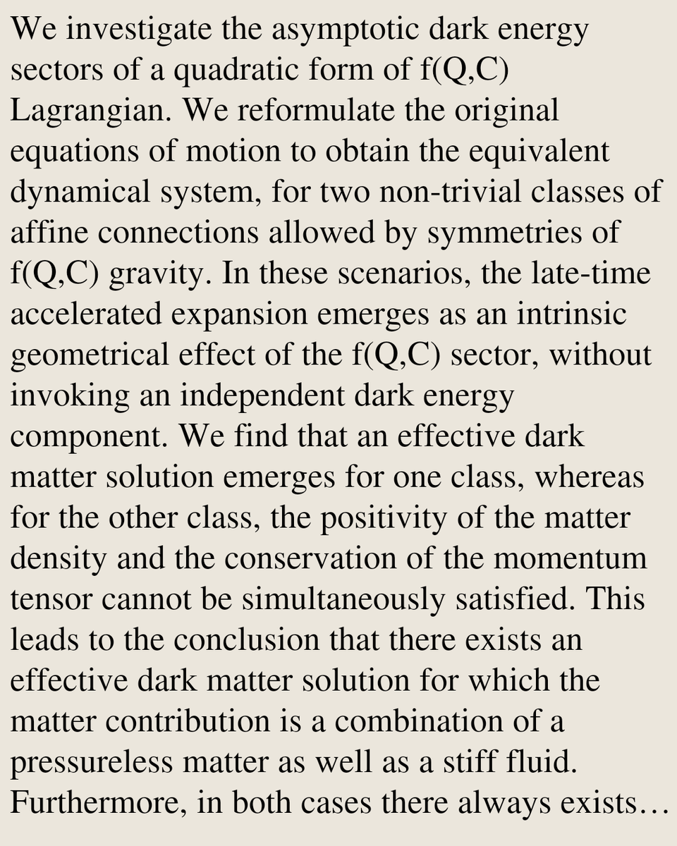 RelativityPaper's tweet photo. Quintaverse-Phantiverse Cosmologies in f(Q,C) Gravity: a Non-coincident Geometrical Origin of Cosmic Acceleration

Hamid Shabani, Avik De
https://t.co/KFyUMOgG1B [𝚐𝚛-𝚚𝚌] https://t.co/l6w0YUpTf3