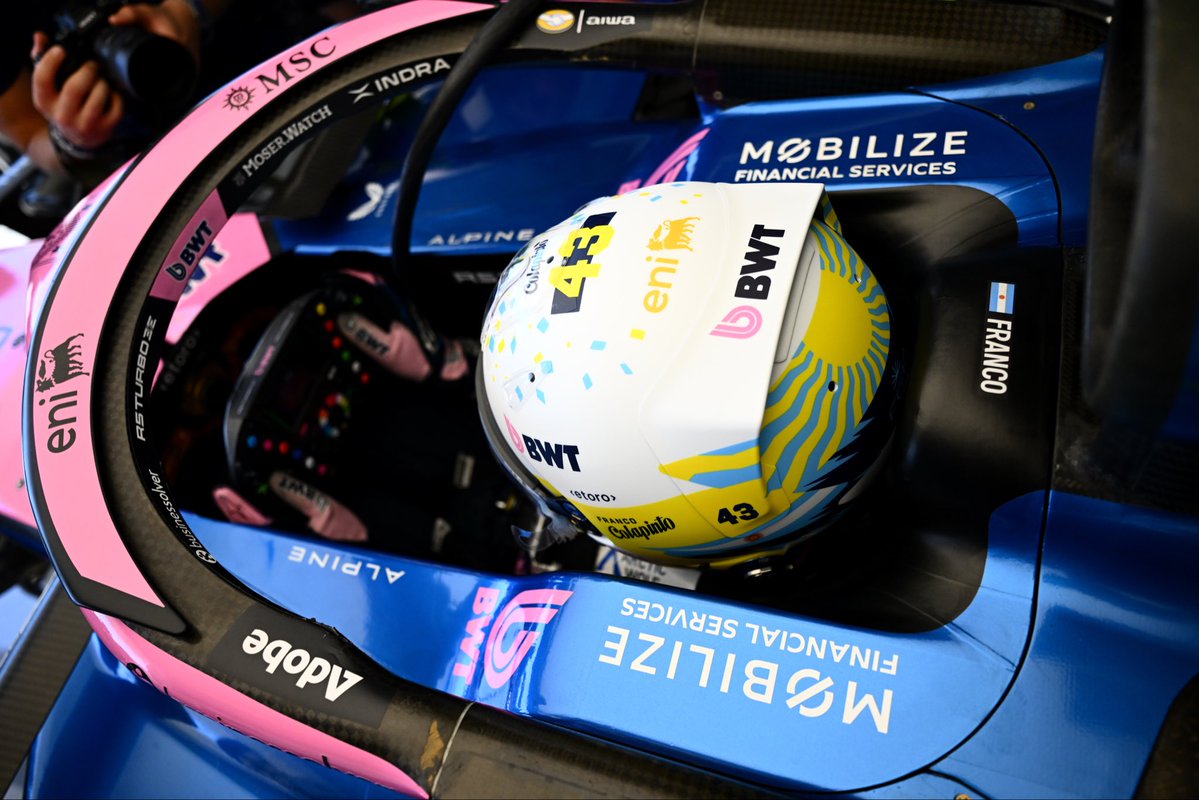BulletSportsMgt's tweet photo. What do you think of Franco’s special helmet ? 💛🇦🇷
Because we are obsessed ☀️🤩 https://t.co/HIk9Mg2W7R