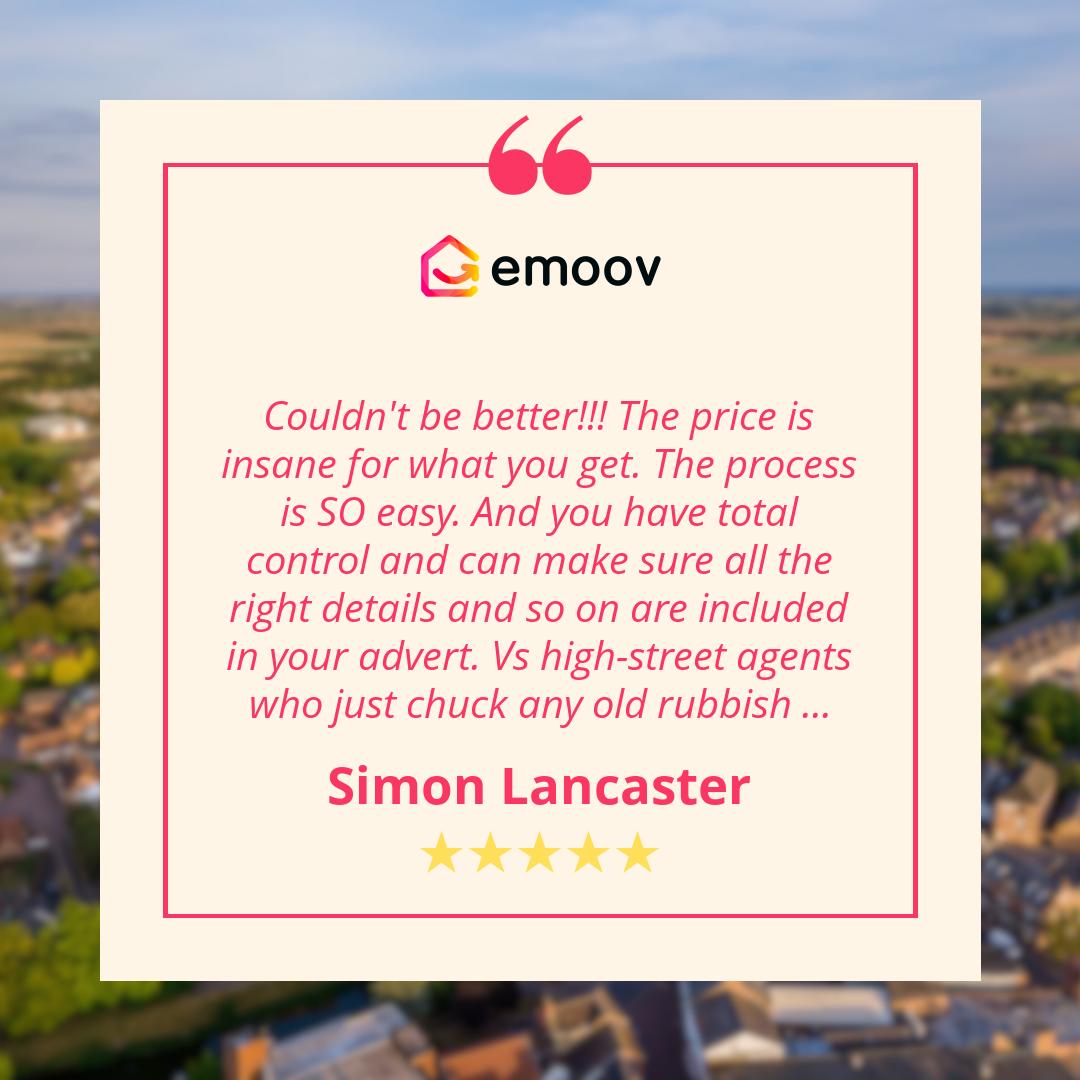 emoov's tweet photo. ⭐️⭐️⭐️⭐️⭐️ Thank you Simon Lancaster for your wonderful feedback! We strive to provide excellent service every time.
🏡 #CustomerReview #FiveStarService #ClientFeedback https://t.co/4zRROONIUD
