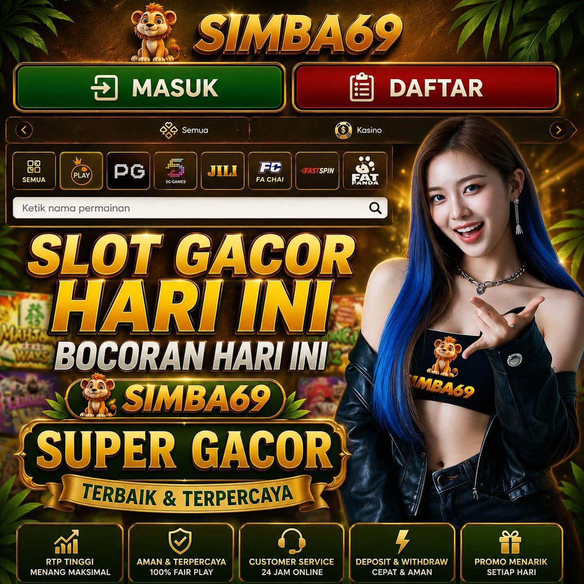 JuneMccron9of's tweet photo. 🔥 POLA GACOR TERBARU HARI INI MANTAP banget
Slot Gacor Hari Ini
💥 SIMBA69 Sedang Viral Banget!
🎁 BONUS NEW MEMBER BEBAS PILIH
🚀 Gaspol Sekarang Juga
📌 Link situs : https://t.co/GRa7jG0jBV https://t.co/exUZEfaAFW