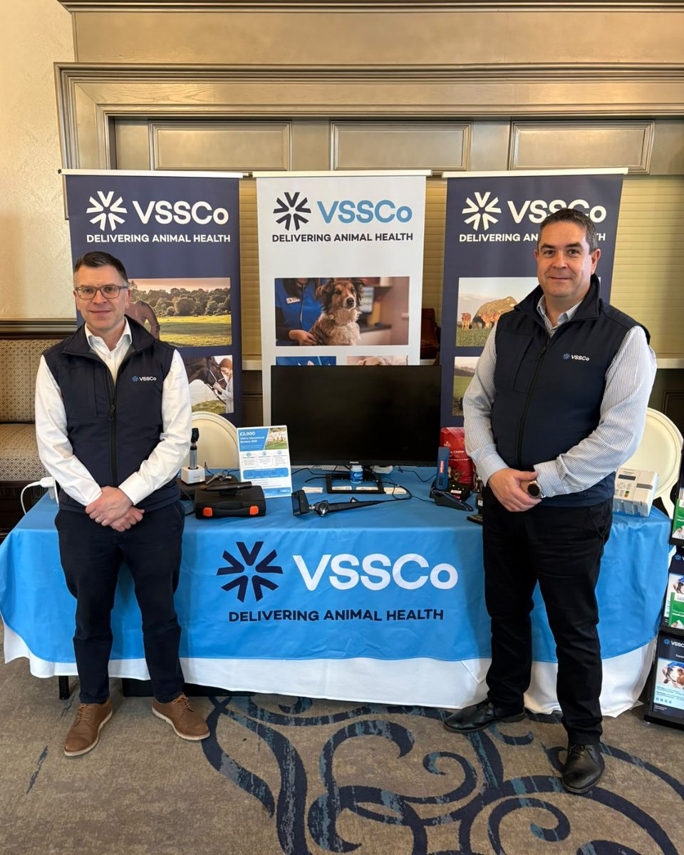 vssco1956's tweet photo. 📍 We're here today at the AVSPNI Autumn Conference!
We look forward to seeing familiar faces and meeting new ones throughout the day! 👋
#AVSPNI #VeterinaryConference #FarmVets #SmallAnimalVets #VeterinaryMedicine #VSSCo #DeliveringAnimalHealth #TeamVSSCo #CustomerFirst https://t.co/k07mPtZXG6