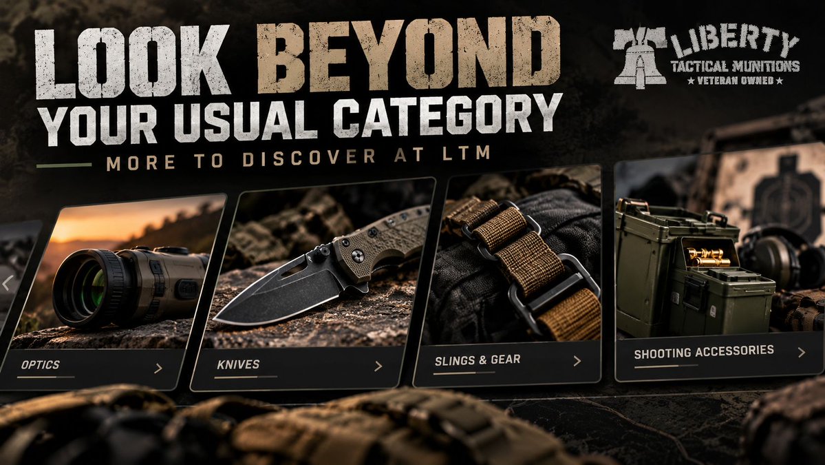 LTMunitions's tweet photo. Some of the most useful products on LTM are not always the ones you came to the site looking for.
Take a look beyond your usual category:
https://t.co/NtOEkIIMjE
#LibertyTacticalMunitions #VeteranOwned #TexasBuilt #TrustAndStandards #ProfessionalGrade #CustomerFirst https://t.co/oQ6GICcS0W