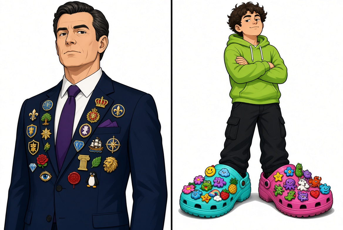 RefToons's tweet photo. I'm convinced. The only difference between lapel pins and Jibbitz is the location. Where do you stand? https://t.co/ttwCJI3S8J