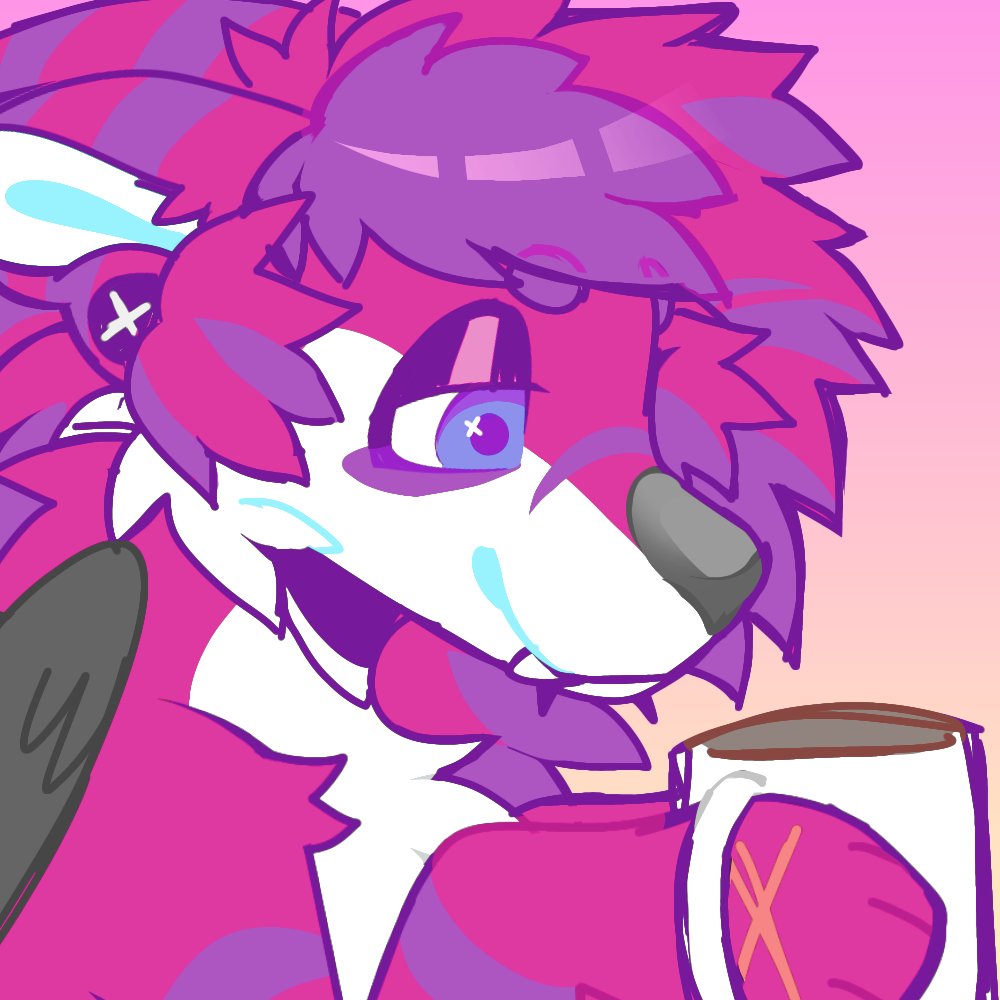 ExplodingRabb1t's tweet photo. "is your mystery fursona a canine because the head base used is a canine base" -> feline mostly but I just ended up cmming a maker who specializes in canines lol! I just loved the tooniness. So he's either :3c He's a dog in this! https://t.co/vXX0pnaSb1 https://t.co/OsnJHxdrHa