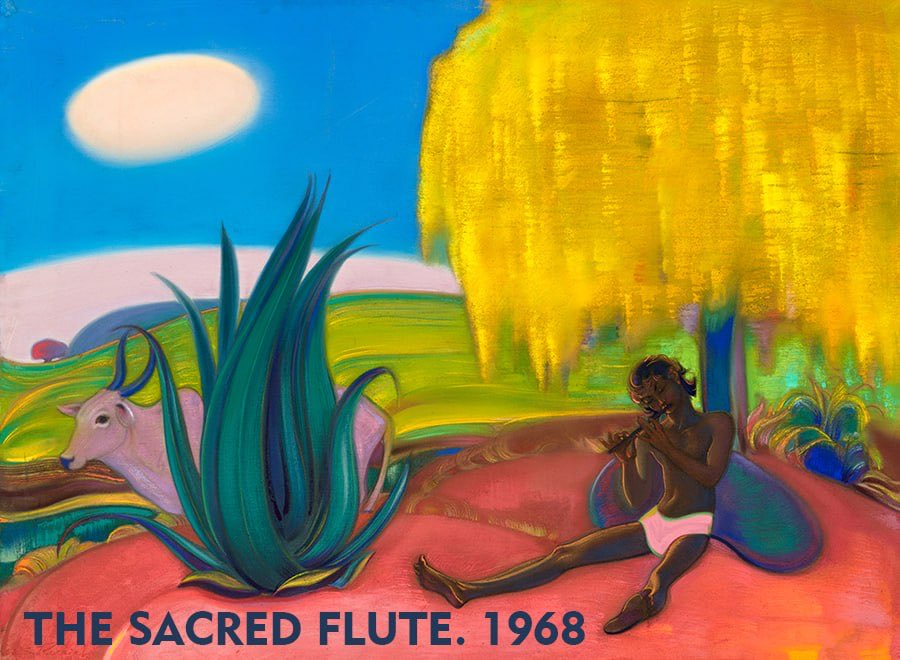 Russia's tweet photo. 👨‍🎨 #OTD in 1904, artist, philosopher, social activist &amp; collector of Eastern art Svyatoslav #Roerich was born.
 
✨ A virtuoso experimenter, he captured the spiritual essence of the human being with magical colors, building a lasting cultural bridge between Russia &amp; India. https://t.co/Zb7PKrr8fB