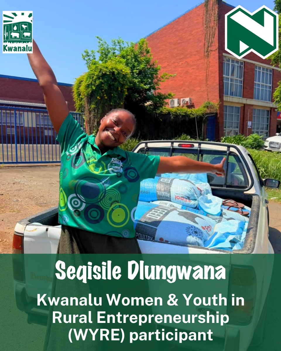 Kwanalu1's tweet photo. Nedbank #ChangingLives Project: 🐔 Seqisile Dlungwana from Sweetwaters received poultry feed through #Kwanalu’s #WYRE initiative. With @Nedbank support, she’s building a more sustainable farming operation. 💚
#KwanaluNedbankProject #PoultryFarming #KZNFarmers
Follow the journey! https://t.co/ocLuUxuyrp