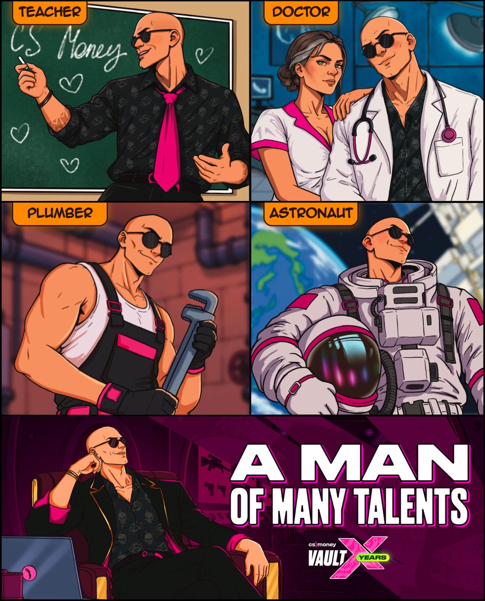 csmoneytrade's tweet photo. Mr. Munny has tried every career imaginable. Today’s job? Giving away a skin worth up to $400.

What you need to do:  

• Follow @csmoneytrade
• Go to Trade or Market on CSMONEY
• Choose ANY skin worth up to $400. For Market, look for skins with the 1m blue tag 🚀 
• Take a screenshot showing the skin itself, its name, and its price
• Drop it in the comments under this post
• That’s it – you’re in!