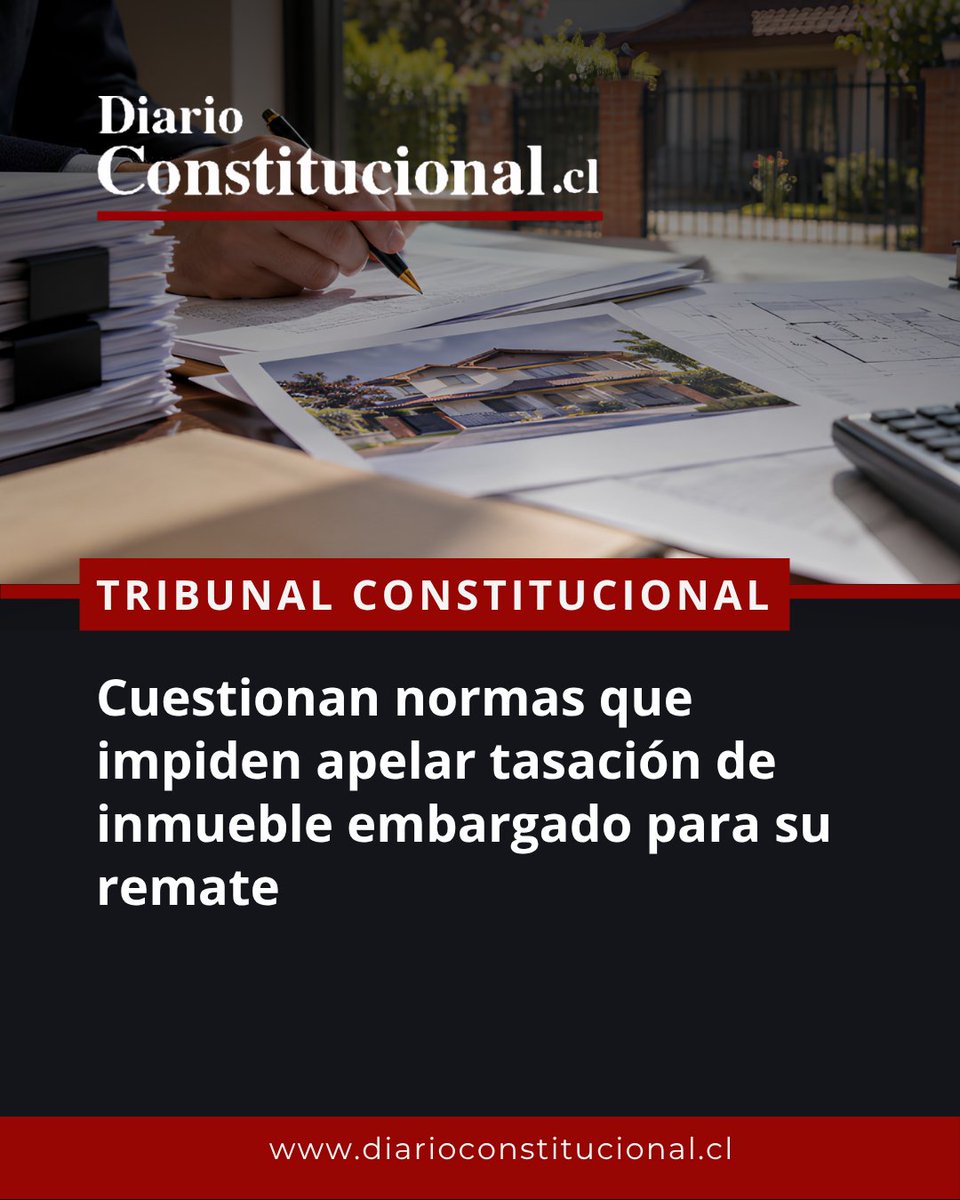 DiarioConst's tweet photo. 🏛️ Tribunal Constitucional - Rol 18.112-26-INA: cuestionan normas del CPC que impiden apelar la tasación de un inmueble rematado por $272 millones, pese a un valor comercial estimado de $590 millones

🔎 Lee más en Diario Constitucional: https://t.co/3XRVjxNzLP https://t.co/ZfVYAknUr0