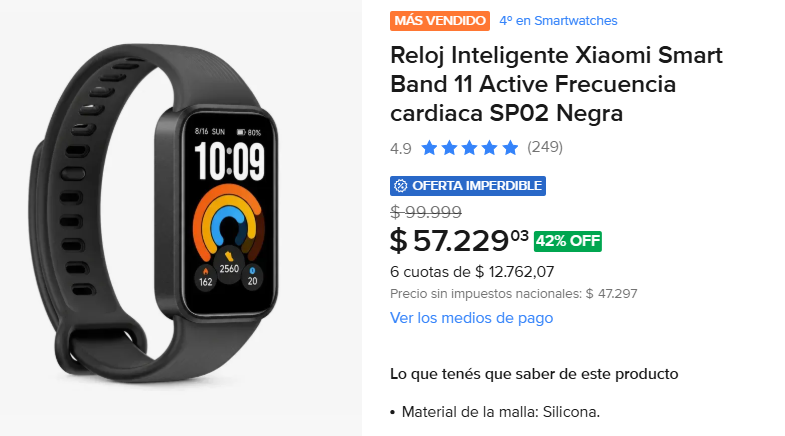 GangaradarAR's tweet photo. 🚨OFERTA DETECTADA🚨

🎁¿Buscás regalo para alguien? esta ganga es para vos.

⌚XIAOMI SMART BAND 11 ACTIVE

❌ANTES: $99.999
✅AHORA: $57.229
💰42% OFF
🤏AHORRÁS: $42.770

😎 Link en hilo

🔔Seguime para más GANGAS https://t.co/S6zPUsvCBk