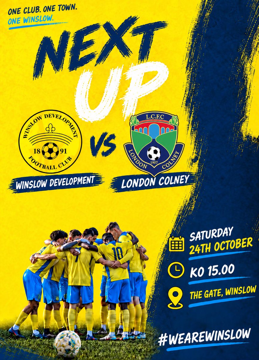 WinUtdDev's tweet photo. Next up we are back on home soil as we take on @London_ColneyFC 
Come down to the gate tomorrow and support the lads. https://t.co/5xFGKIzQVl