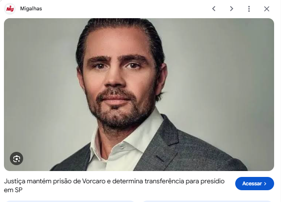 AdvDoHardware's tweet photo. Não vai.

Vorcaro está investindo pesado em limpeza de imagem aqui na Internet. São milhares de comentários "positivos" enfatizando o "life style" de Vorcaro.

Basta comparar com a forma que o "Faraó dos Bitcoins" é tratado na imprensa. A seleção de fotos nunca é aleatória. https://t.co/qiDiXZ4RHo