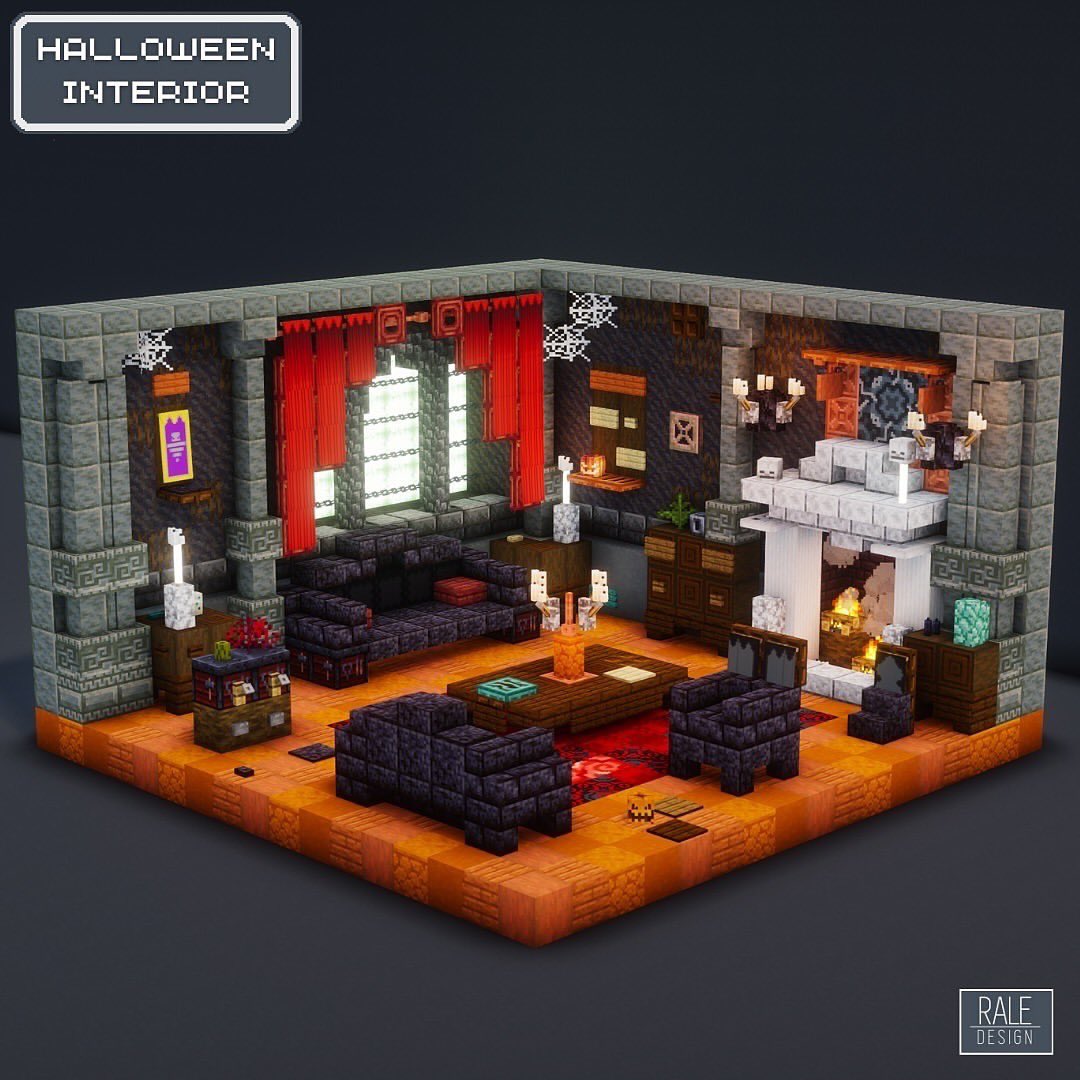 RaleDesign's tweet photo. Minecraft Halloween Interior
 #minecraft #mc #minecraftbuilds #minecraftdesigns #minecraftinspiration #minecraftdecoration

⬇️ Download my Builds on Patreon (bio) https://t.co/KVq5QKQFIL