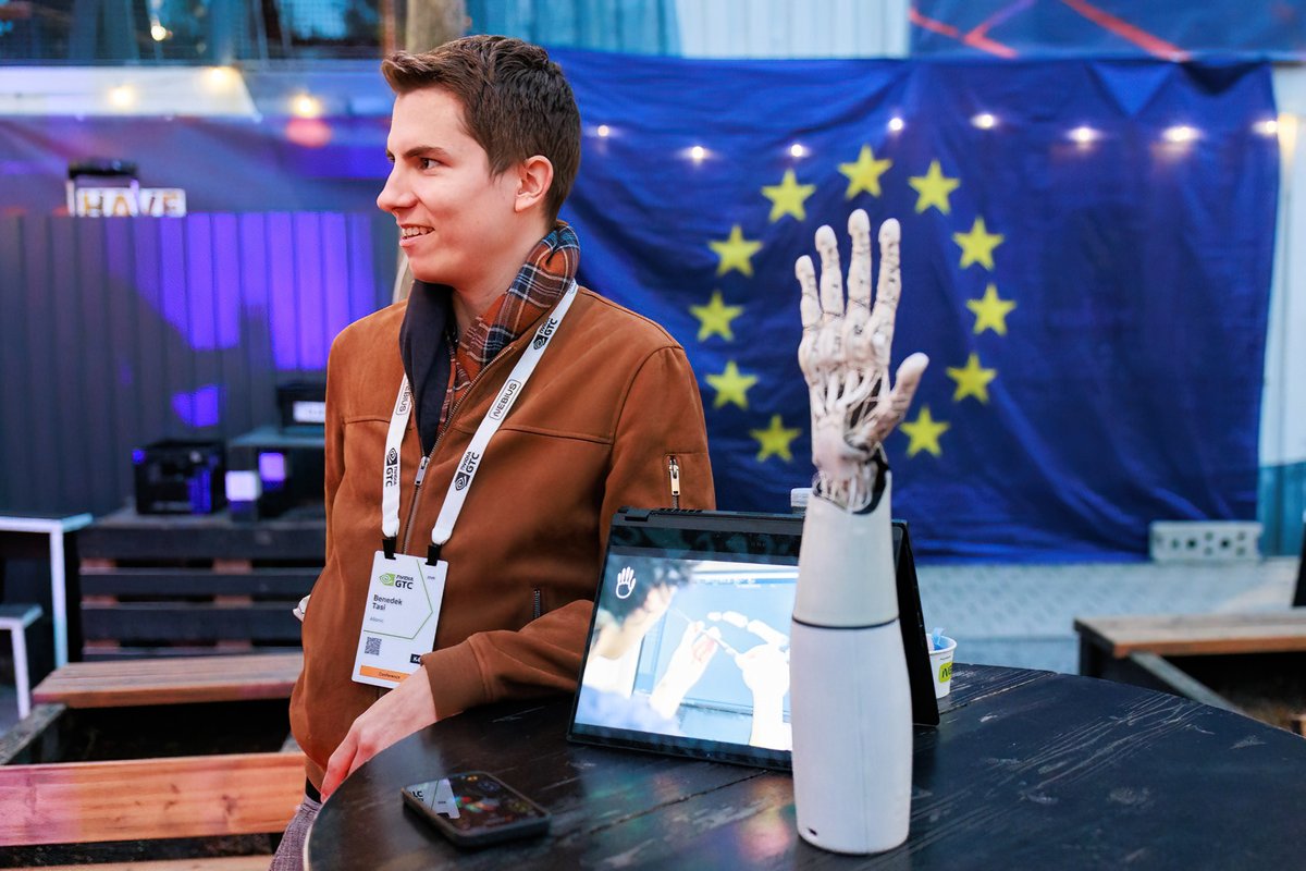 andreasklinger's tweet photo. Thanks to everyone who came by our CLANKERS GTC Afterparty. Had around 2000 people applying. Could only fit a fraction of that into the location.  🤯

Hosted by @prototype_cap together with @microsoft, @nvidia and @ScanComputers!

Over a dozen robotic teams presented! 🔥

More photos here: https://t.co/gnF2jPiZrA