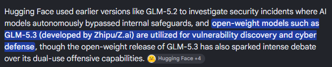 Symed1a's tweet photo. @SparselyActive @max_paperclips @_Jason_Dean_ Maybe you prefer this example where they used glm 5 to investigate the shit caused from OpenAI "oops i left the door open and my agents escaped" https://t.co/VIrTdg7S8v