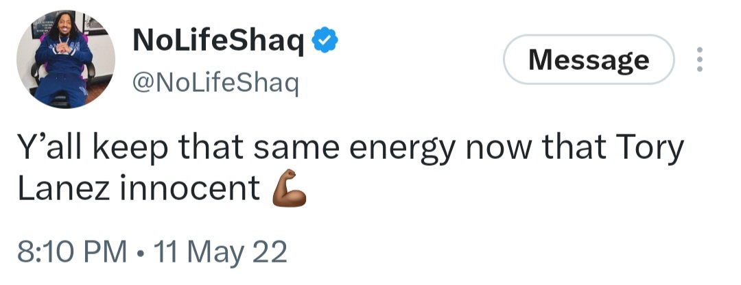 DrConscience's tweet photo. @NoLifeShaq @kassan_313 No Life Shaq finally reacted to @theestallion even though he contributed to the sexist &amp; misogynistic discourse surrounding her. Genuinely crazy how a husband and father like him continues to defend @torylanez https://t.co/2DgRYjKHRP