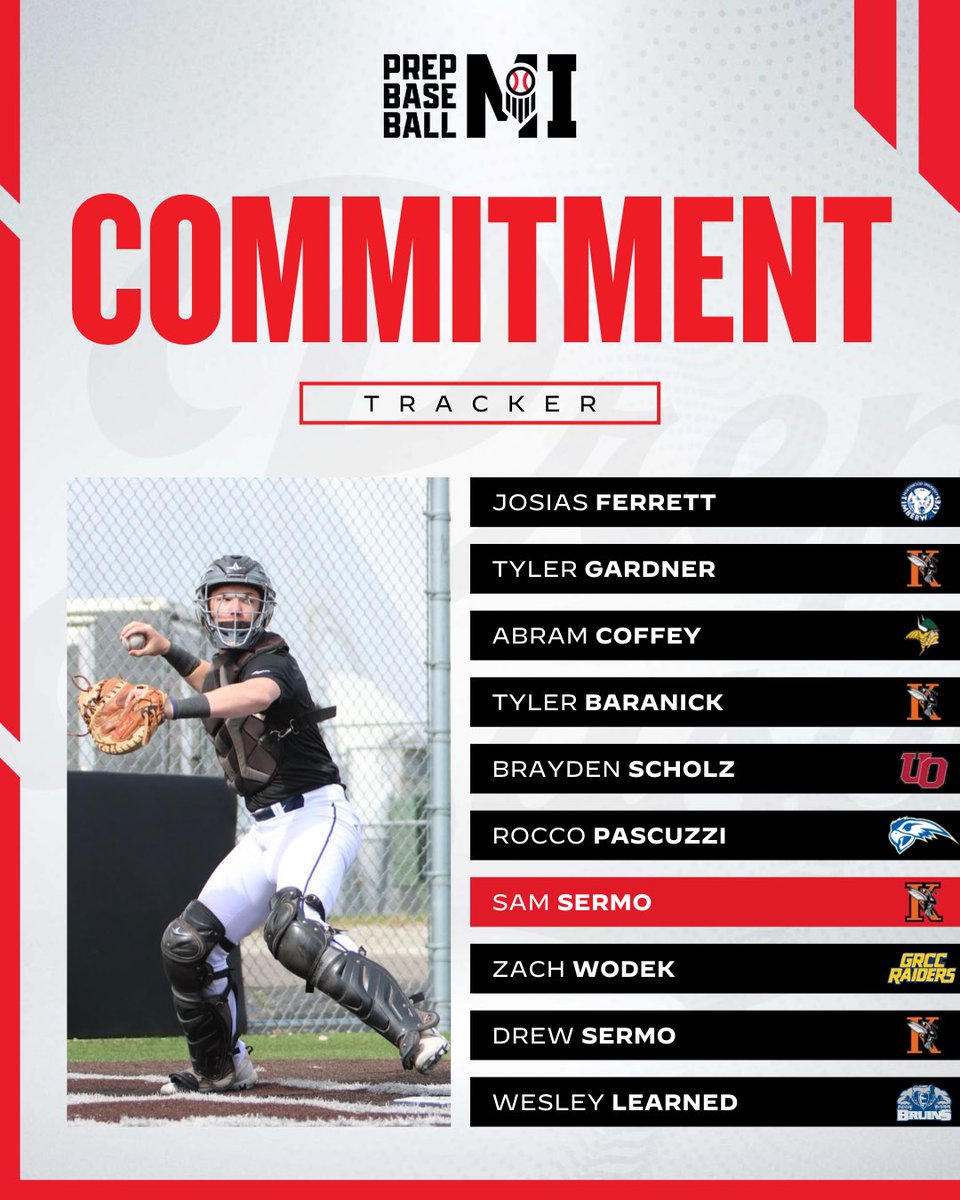 PrepBaseballMI's tweet photo. 𝐌𝐢𝐜𝐡𝐢𝐠𝐚𝐧 𝐂𝐨𝐦𝐦𝐢𝐭𝐦𝐞𝐧𝐭 𝐓𝐫𝐚𝐜𝐤𝐞𝐫

Another busy week on the commitment front for the Class of 2027

Congrats to the following players on finding their collegiate destination 🔒

See where they are headed ⬇️ https://t.co/1MRtBWH4oc