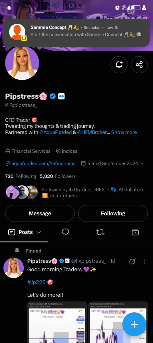 TheSB4X's tweet photo. @real_Ritha @AquaFunded @shepherd_fx @LewisAquaFunded @Fxpipstress_ @pips_daily @Belyfx_ All done 
@YareemaFx 
@MusabFx_ https://t.co/V24yhaoSJX