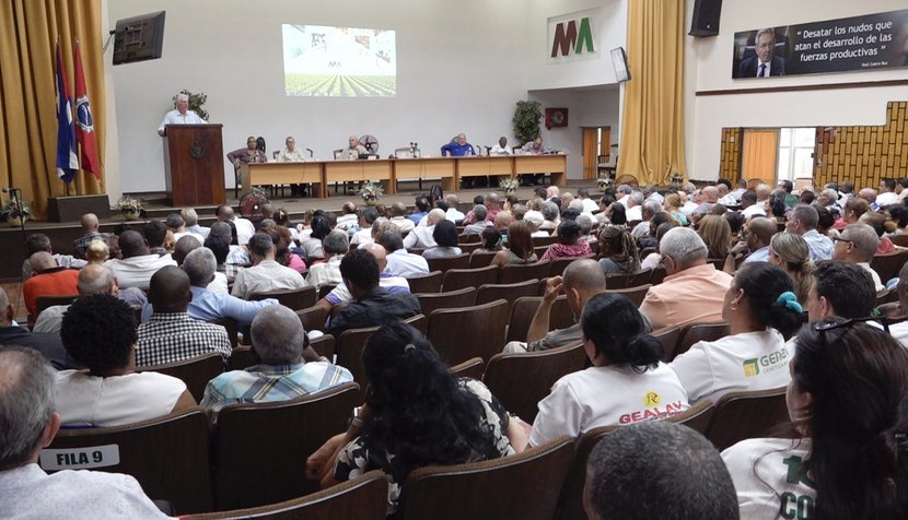 GobiernoCuba's tweet photo. 🌾| Transformaciones para producir más alimentos

El Presidente @DiazCanelB, acompañado por el Primer Ministro, @MMarreroCruz, y otras autoridades, encabezó visita del Comité Central del @PartidoPCC al @MinagCuba, sus OSDE y empresas.

#CubaSoberana

🔗https://t.co/aBNePEKmmI https://t.co/CGuPNtaQ5A