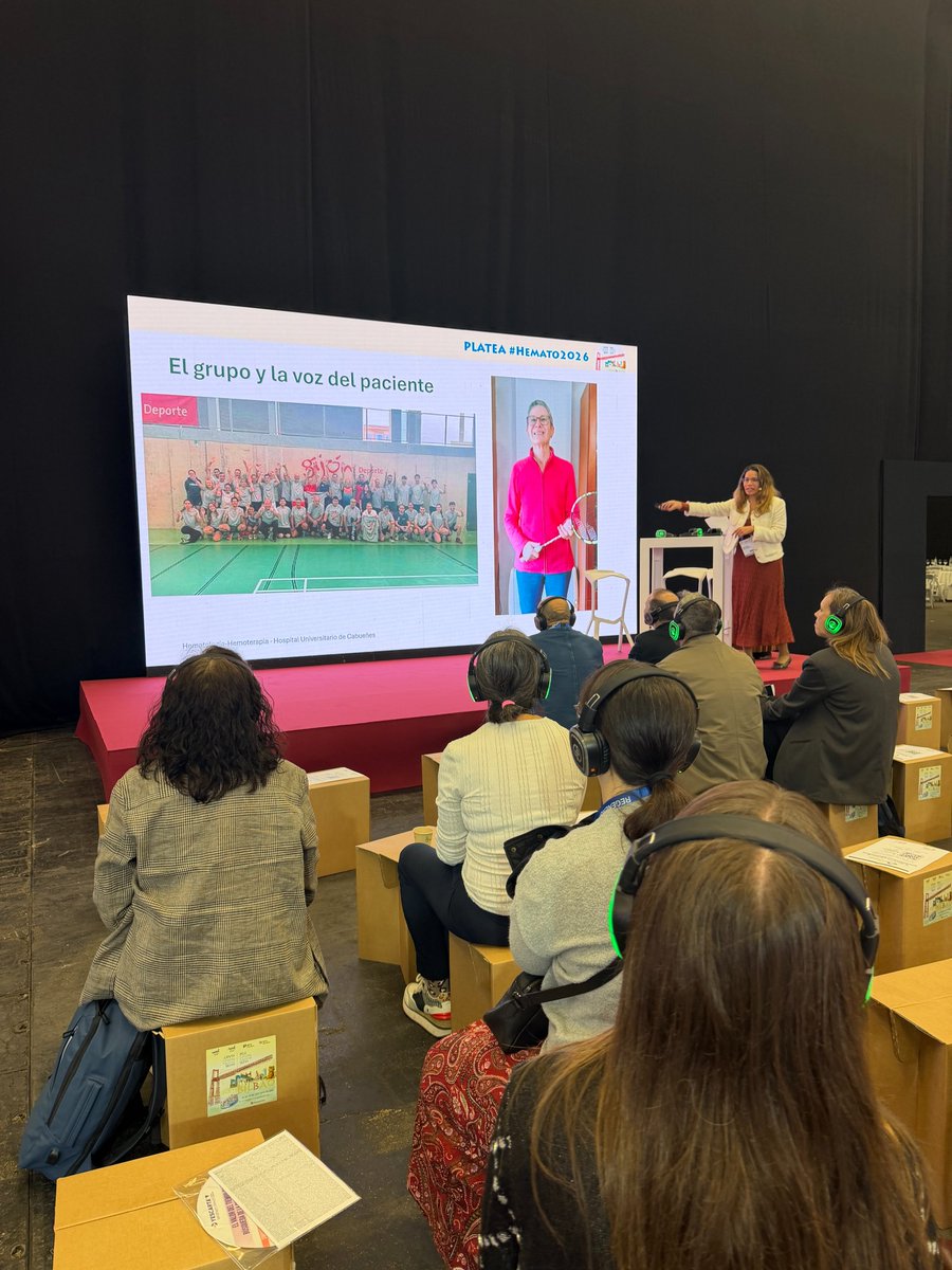 sehh_es's tweet photo. 🏃‍♀️ ¡Platea sigue en movimiento en #Hemato2026!

Hoy hemos asistido a la segunda parte de la sesión Ejercicio físico y cáncer hematológico, con @ixazebe, del Hospital Universitario Donostia.

Un espacio para seguir poniendo en valor el papel del ejercicio físico en el abordaje del cáncer hematológico y avanzar hacia una atención más integral del paciente.

📍 Platea, punto de encuentro para compartir conocimiento y acercar la hematología a todos.

#Hemato2026 #SEHH @SETH__Oficial  #Hematología #DEPORTE #CÁNCER