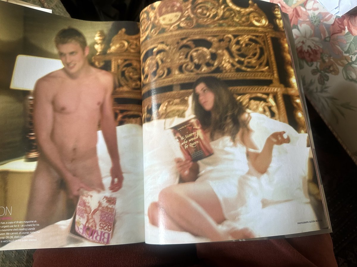 LeandadeLisle's tweet photo. Clearing cupboards. Came across Tatler 2008. ‘Prince William’ and the then ‘KM’ (lookalikes) reading my book The Sisters Who Would be Queen https://t.co/l6DpRo3Fiz