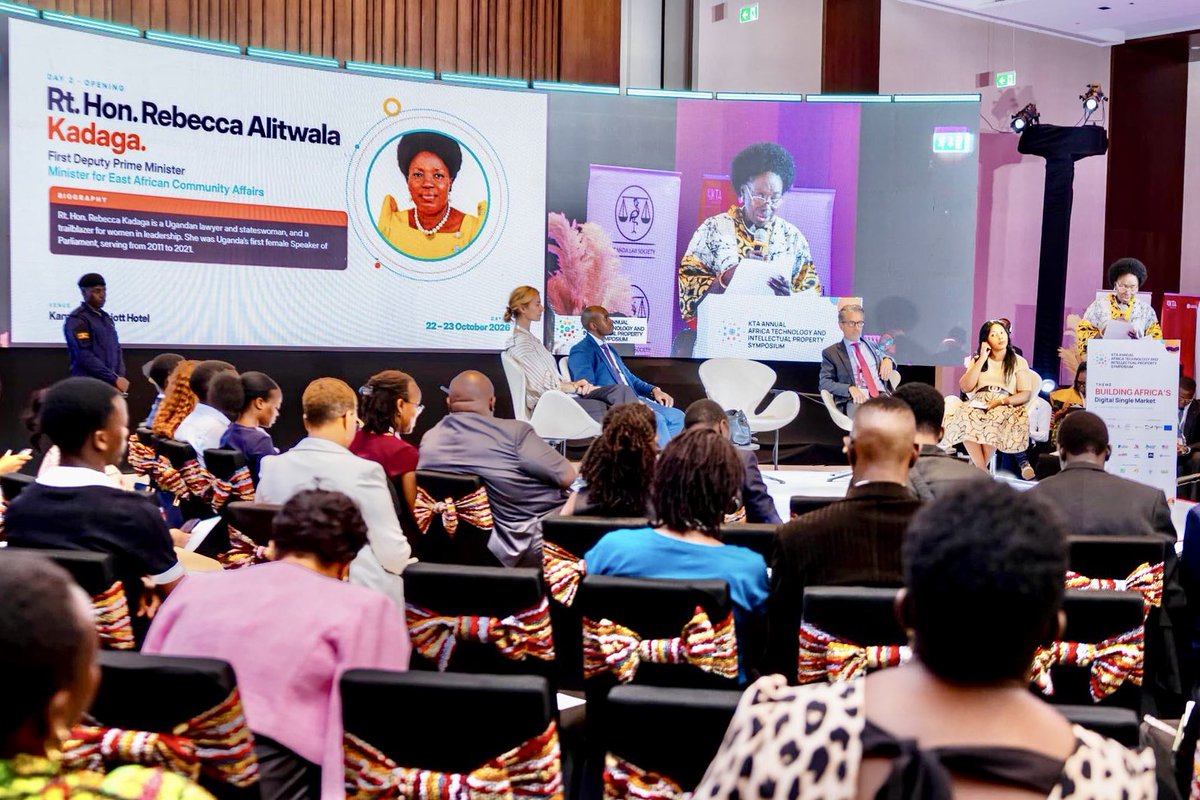 JanSadek's tweet photo. Happy to join Hon. @RebeccaKadagaUG, Minister @meaca_ug, at the 9th Africa Technology &amp; IP Symposium #ATIS2026. Through the European Union's #GlobalGateway Investment Package, #TeamEurope is supporting digital trade and regional integration across @jumuiya East Africa. 🇪🇺🤝🇺🇬 https://t.co/7lZgvjI8VC