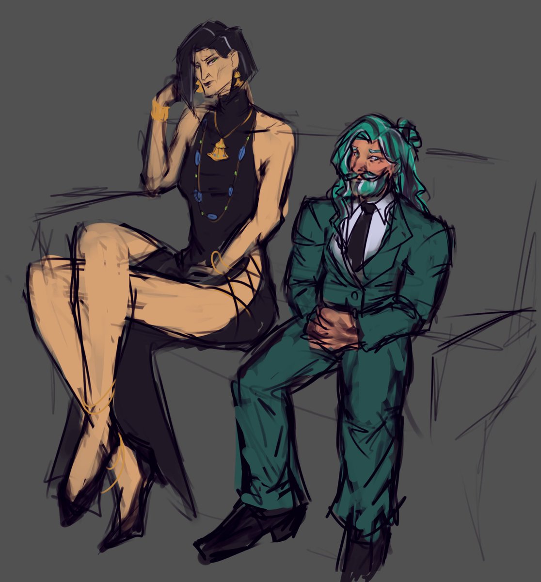 ViridisVitae's tweet photo. Day 2: OC's family

Berf's mother and father, Yensa and Shell

they're so different

#HoyoOCtober #artmoots #originalcharacters #art #digitalart https://t.co/TwDcBEodCX