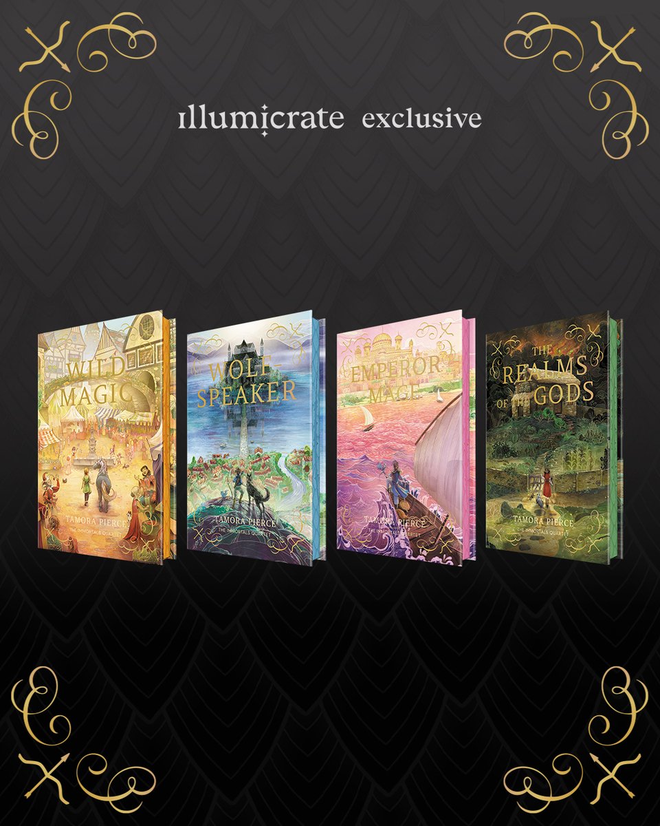 illumicrate's tweet photo. We’re delighted to announce, in collaboration with Tamora Pierce (@TamoraPierce), HarperVoyager (@HarperVoyagerUK) and Folio Literary (@FolioJr), our Illumicrate Exclusive: The Immortals Quartet! https://t.co/GCybPM8Wqj