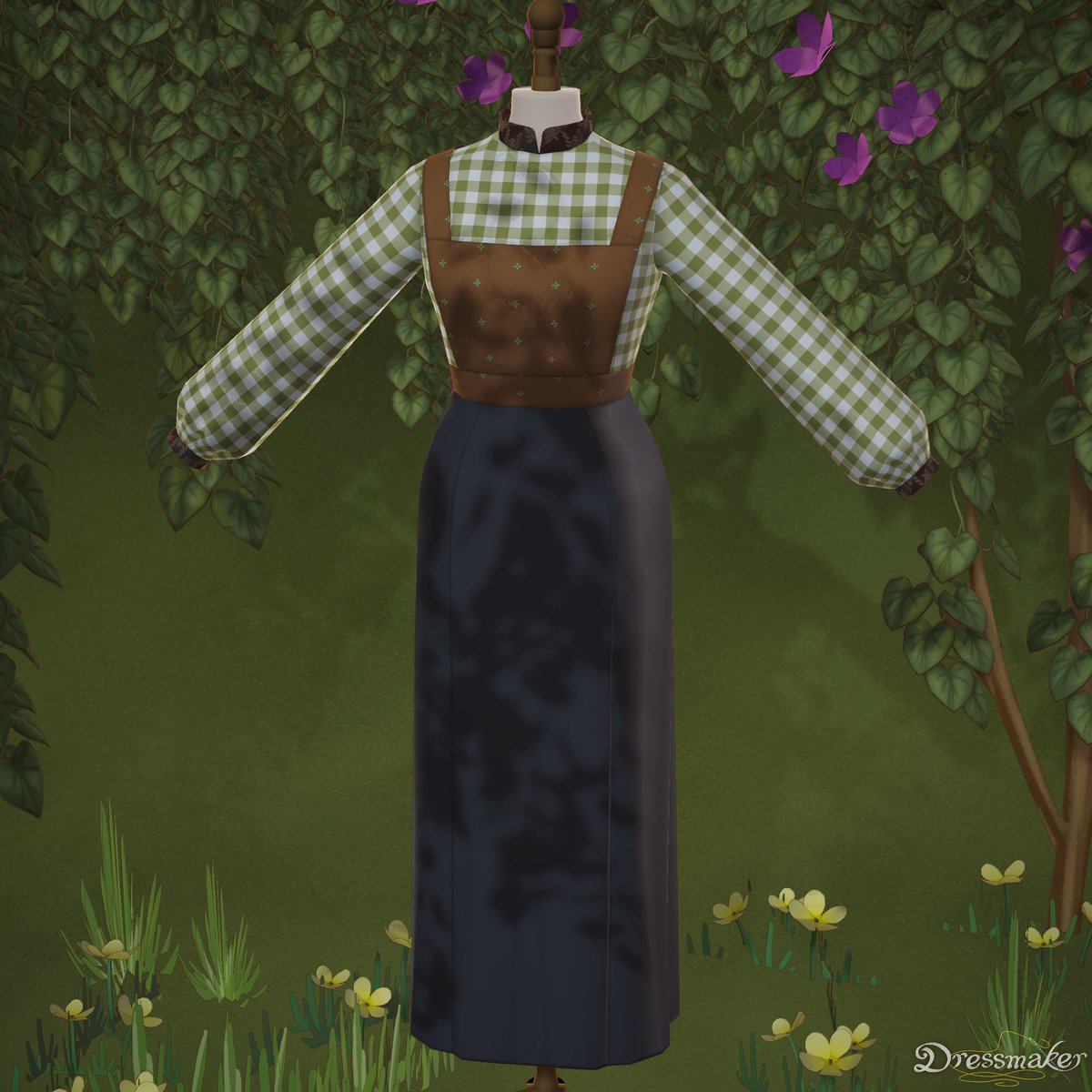 AKLTrifecta's tweet photo. A second #Dressmaker stream this week, another three commission-dresses finished:

- A cute-yet-whimsical dress for befriending...mice?
- A sleek-and-sporting dress to help...exercise...spirits?
- A simple and work-efficient outfit for...gravedigging?

What are my clients DOING?! https://t.co/rYRB2OgFNI