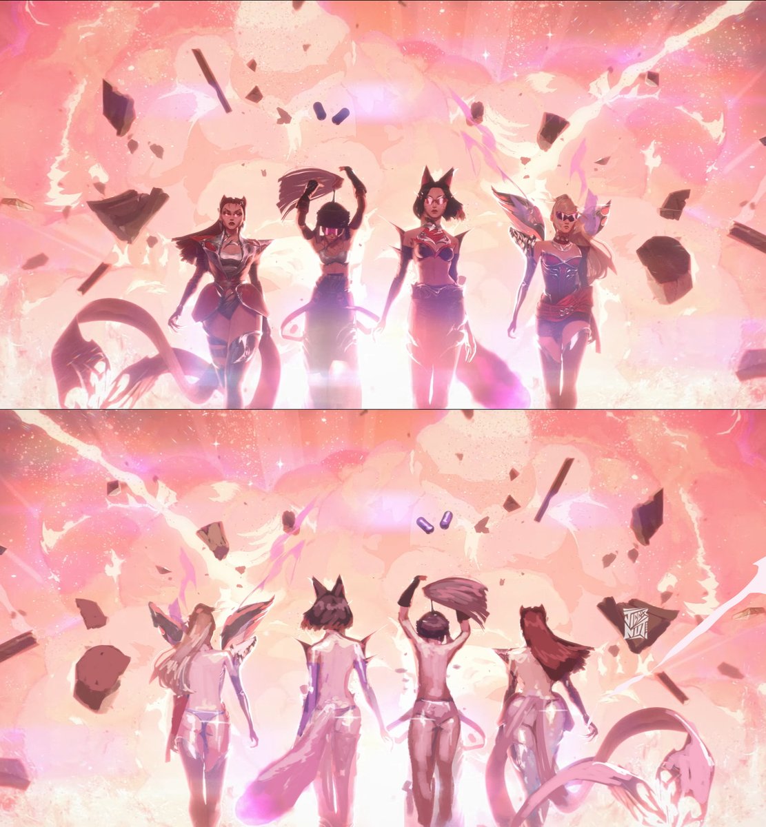 J1ggernut's tweet photo. As if the explosion was nothing to them. 😭
#KDA #FIRESTARTER https://t.co/7ZqVSH7hzp