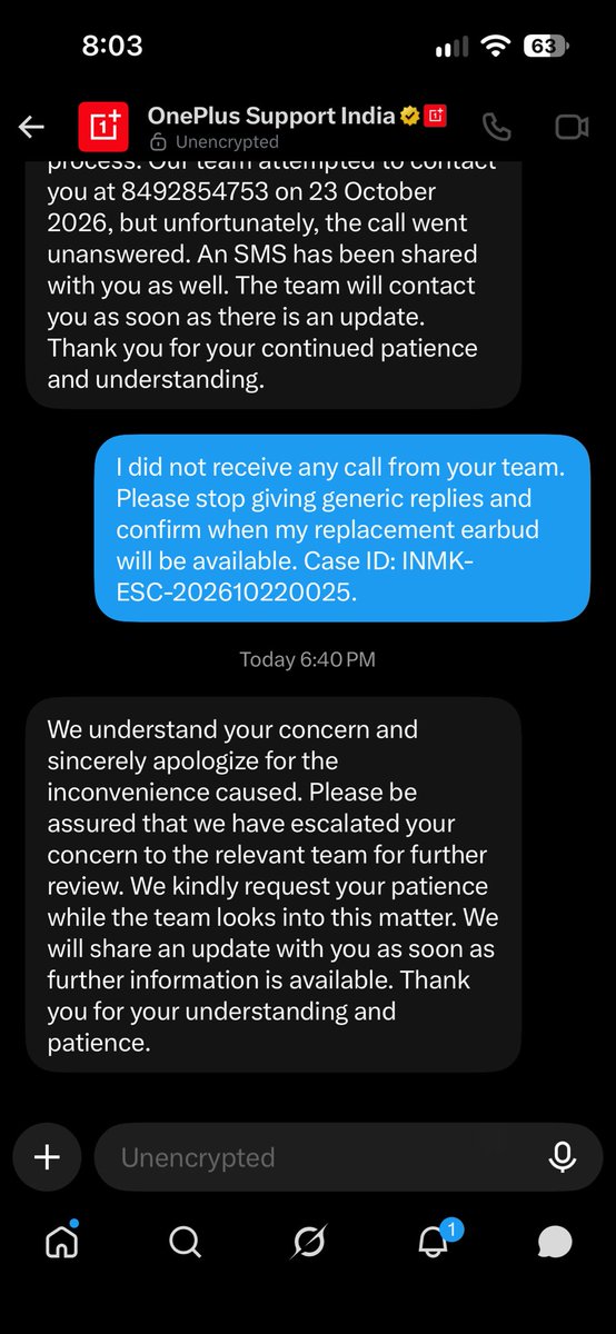 SparshSmot17717's tweet photo. .@OnePlus_IN @OnePlus_Support SHAMEFUL customer service! ₹4,500 spent, days wasted, ZERO calls, ZERO solutions. Just empty promises and copy-paste excuses. Stop playing with customers’ time and FIX THIS NOW! #OnePlus https://t.co/BUOYmlteZM