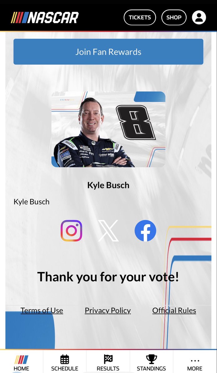 chasebriscoe's tweet photo. Made my vote! https://t.co/GOB19kfk78
