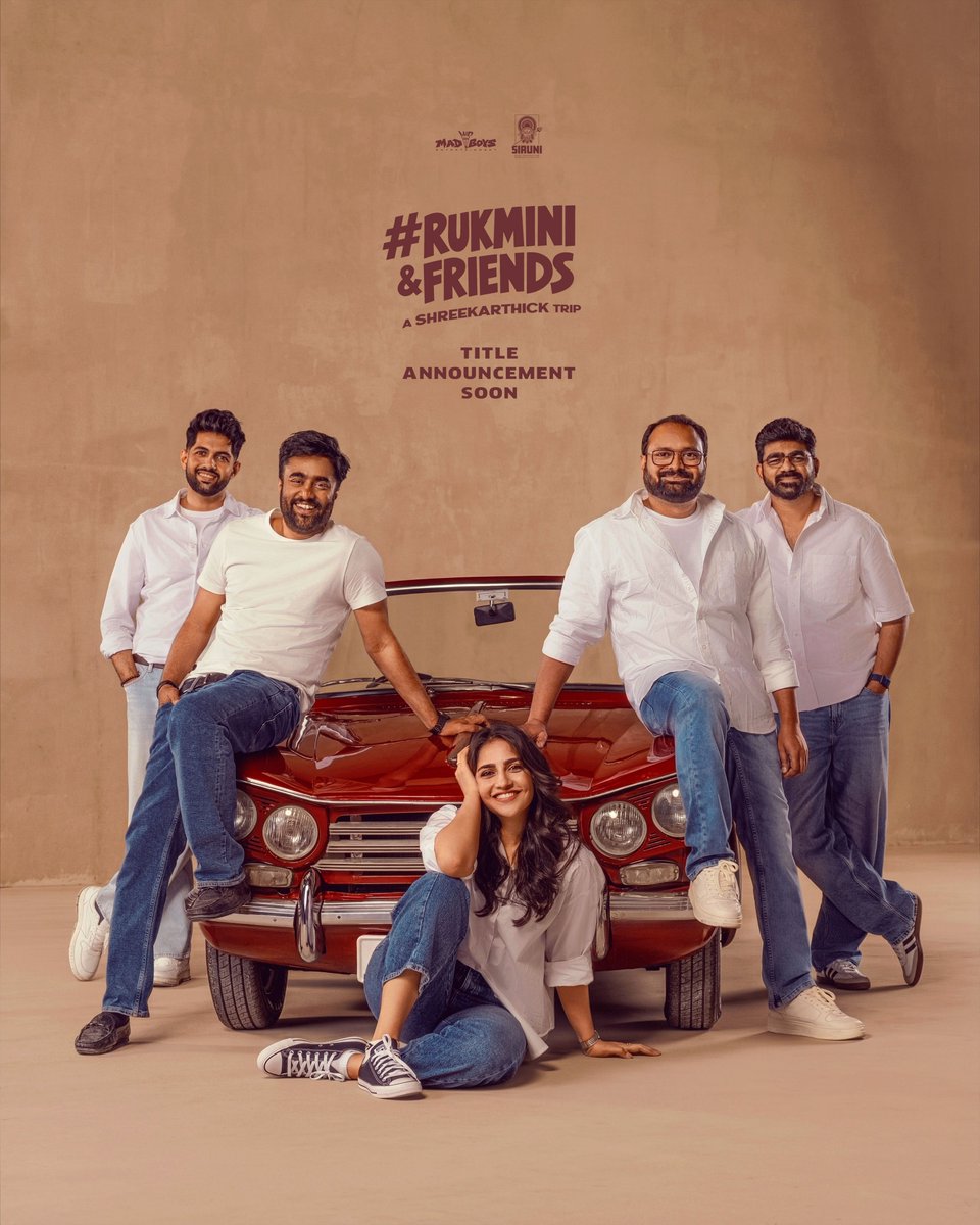 cinemapluz11's tweet photo. Hop in, we found our #THARA! 🚙❤️
The Crazy GANG is officially complete with @rukminitweets joining the ride 🤩
@twittshrees Trip Title 'R'eveal Soon🔥
#AShreekarthickTrip #ShreeKarthick #RukminiVasanth #RukminiAndFriends @SiruniOffl @Madboys_Ent @DevRamnath @mesaikrishna @BenchMarkOffl
@prosathish