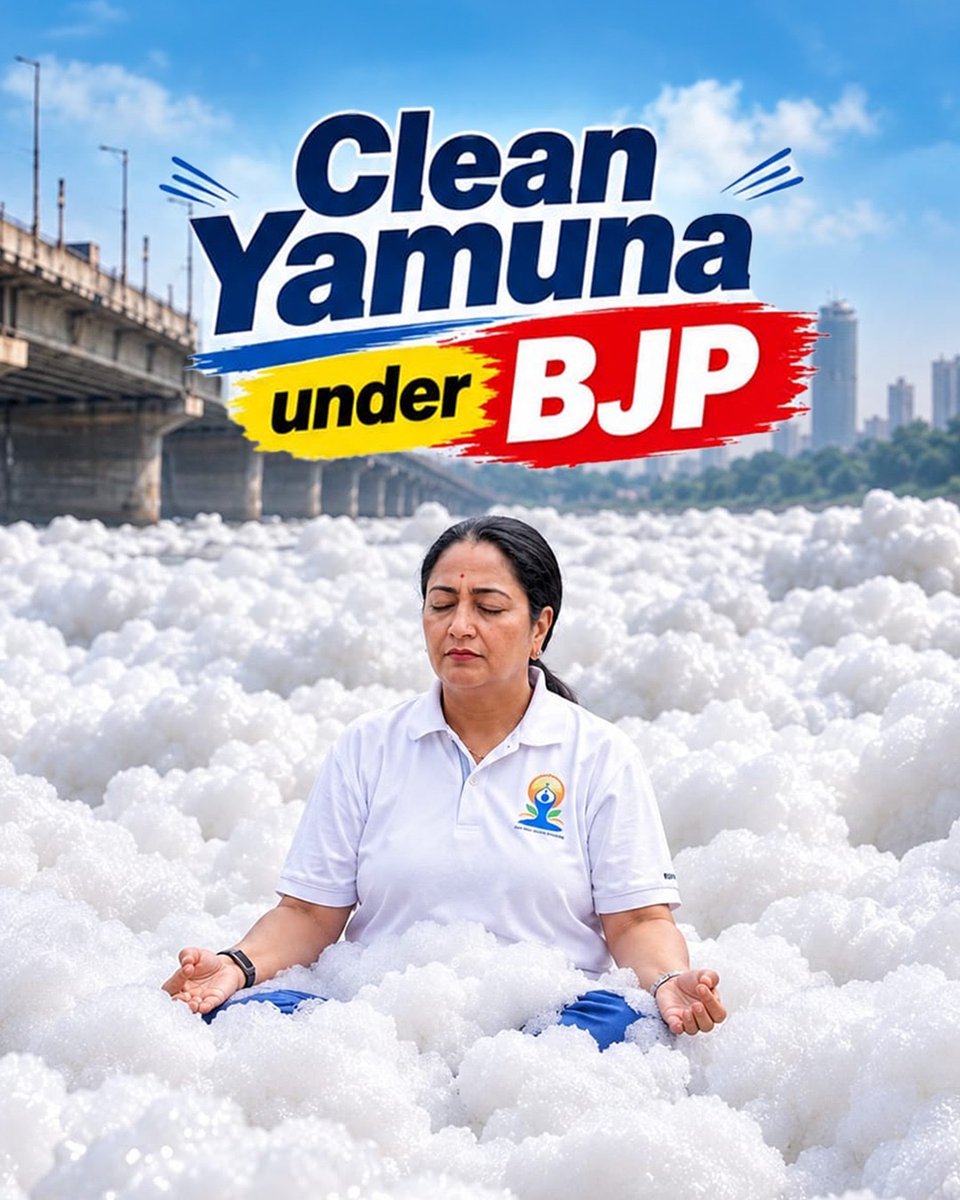 AamAadmiParty's tweet photo. क्या आपको साफ़ यमुना दिखाई दे रही है? https://t.co/mN2YUbqdPE