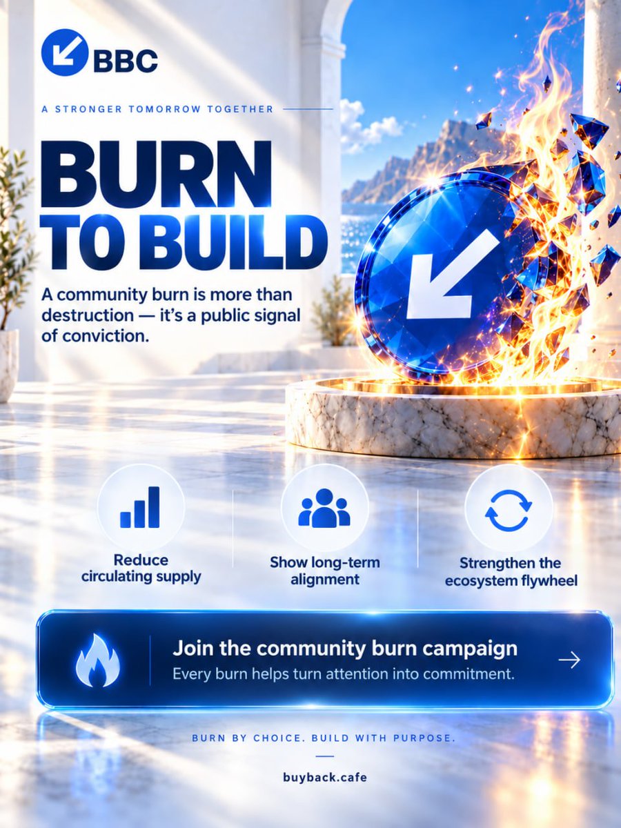 buyback_cafe's tweet photo. BURN TO BUILD.

Burning isn't just about reducing supply. It's about showing conviction and building long-term value.

Join the community burn. 🔥