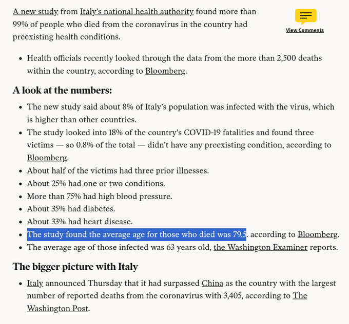 TonyClimate's tweet photo. Data from Italy and the cruise ship showed that COVID was not a major threat to the general public. There was never any reason for the shutdowns and panic. 
In Italy the average age of death was the same as from all other causes.

https://t.co/UOMrReASTX https://t.co/4JWh2Zxwq1