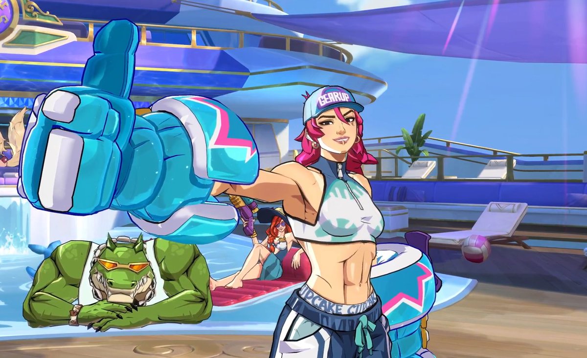 stillcaitvi's tweet photo. #2XKO Pool Party Vi is finally here and... Wow! 👁️👁️

She looks beyond incredible, we’re honestly at a loss for words to describe her and can't wait to see more! ❤️‍🩹

Is it getting hot in here or is it just us? https://t.co/Ti5I3T31jh