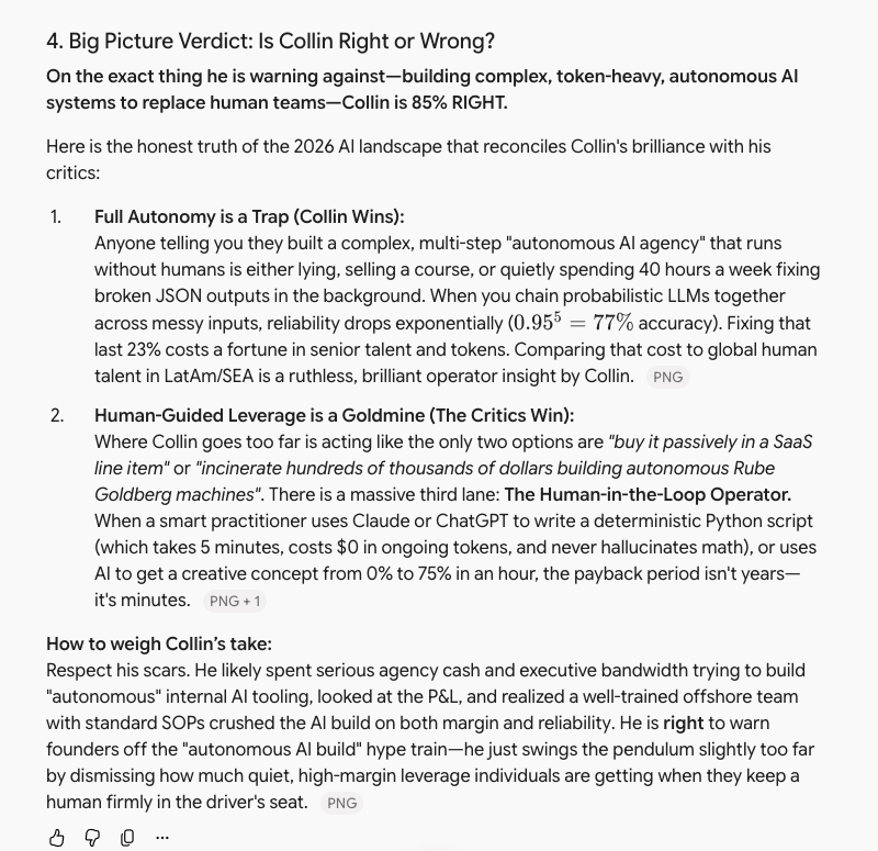 PPCKirk's tweet photo. @CJSlattery just thought you'd like to know that I've been plugging your social content on AI into AI (and all of the comments and replies of people arguing with you) to see what it thinks (it names you the "winner" with the caveat that you go too far 🏆 😁). Anyway, I learned stuff... https://t.co/SZ5aLlBXmO