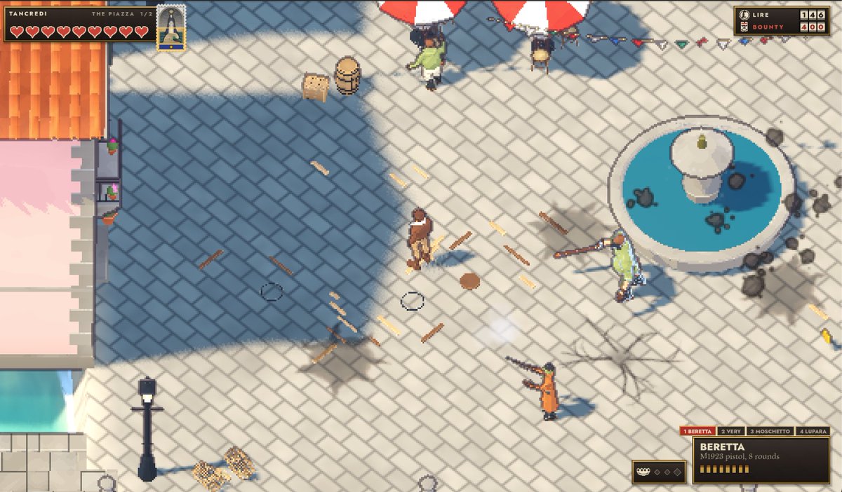 kurorosage's tweet photo. 🚨 NEED YOUR HELP GUYS! 👇

Which art style do you like more for our Porco Rosso-inspired game? 

Pixel or anime shading? 

I left 2 shots of in game w/ Pixel Art shading and 2 shots with Anime style shading

Please give me your opinion; it would go a long way 🙏 https://t.co/zIgfuw3LkQ