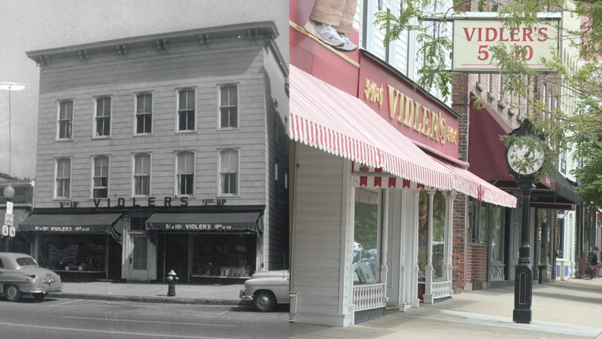 WKBW's tweet photo. Jerry Thompson II of Century 21 North East announced on social media that the four buildings home to Vidler's 5 &amp; 10 on Main Street in East Aurora are for sale. 

🔗 to story in our bio https://t.co/mIW3dFdraR