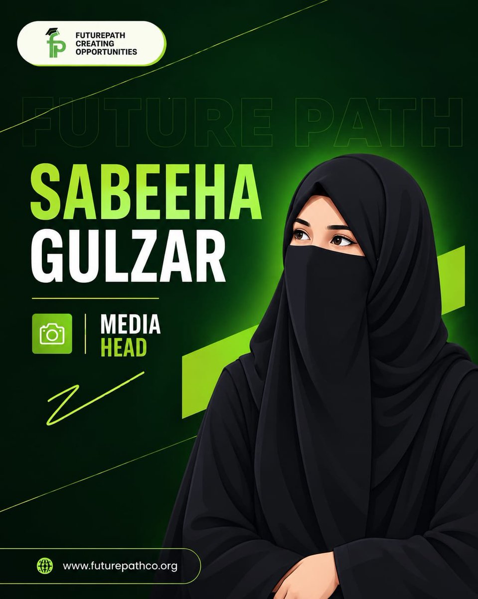 futurepathco's tweet photo. Welcoming Our New Media Leaders!

FuturePath is delighted to welcome Sabeeha Gulzar as Media Head and Sana Javed as Media Co-Head.

Wishing them success in strengthening our media presence and promoting our mission.

#FuturePath #MediaTeam #Leadership #YouthEmpowerment https://t.co/Zf65iopdp5