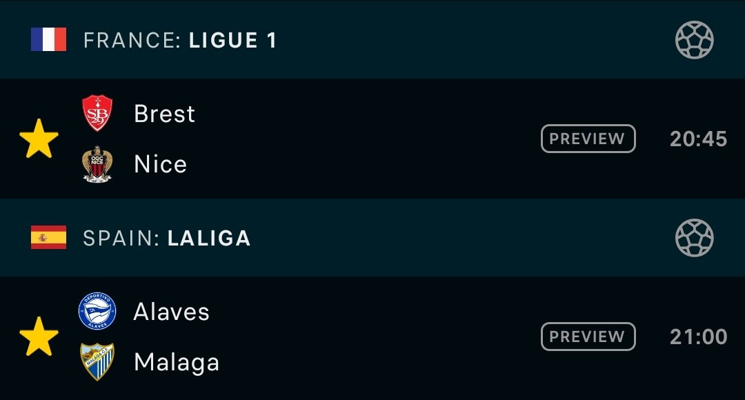 Handball_Capper's tweet photo. 🏆EURO FOOTBALL PLAYS

🇫🇷Brest - Nice
✔️Brest to Win / 2.35

🇪🇸Alaves - Malaga
✔️Alaves to Win / 1.62 https://t.co/pXRZzhpRLc