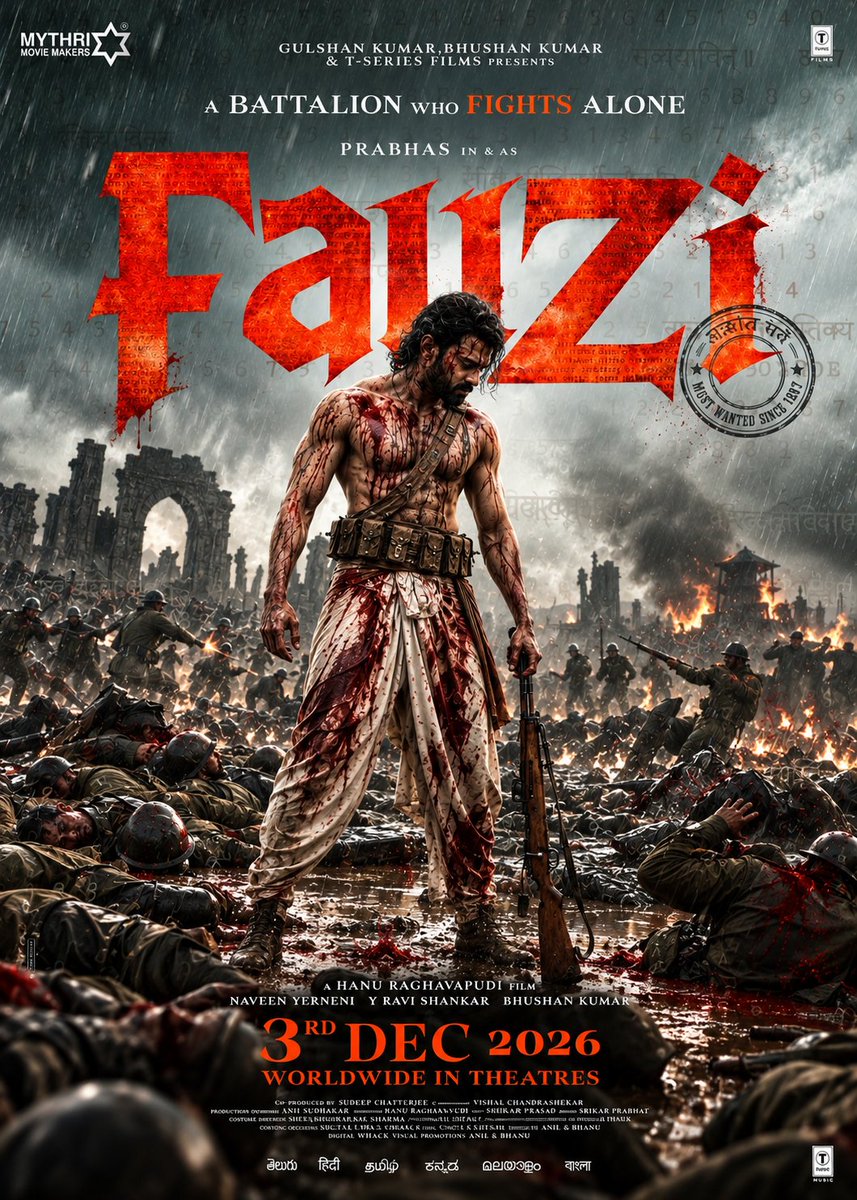 Siddharthk65104's tweet photo. Teaser ledu, bokka ledu… ee poster chusi pandaga cheskondayya Rebels 😂🔥 #Fauzi #Prabhas https://t.co/n1bSsSjCgo