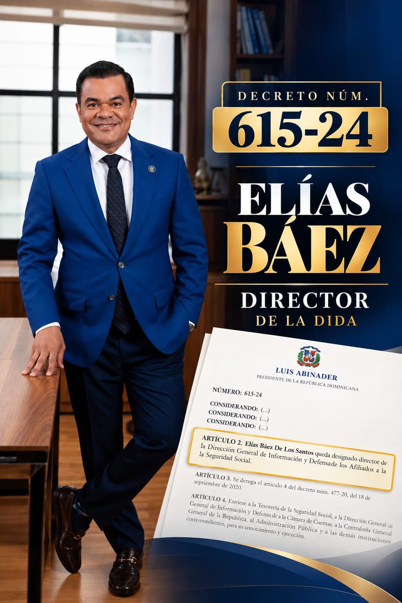 Eliasbaezd's tweet photo. Hoy cumplo 2 años de haber sido designado en la @DIDA_RDo, institución que no conocía ni sabía su función.

Al leer la ley: vaya sorpresa, debía defender a los afiliados a la seguridad social.

No habían vehículos suficientes pero lanzamos el 24 horas para traslado a los centros de salud. (En 30 días )

No había mucho personal humano pero pusimos manos a la obra para demostrar que cuando se quiere se puede.

Usamos los recursos económicos para hacer campaña y darte a conocer tus derechos. 

Enfrentamos los intereses poderosos que no le importa sacarte el dinero del bolsillo sin corresponderle. 

Hoy me siento agradecido de Dios, el presidente Luis Abinader y el gran equipo que me ha acompañado a cumplir..

Seguimos!