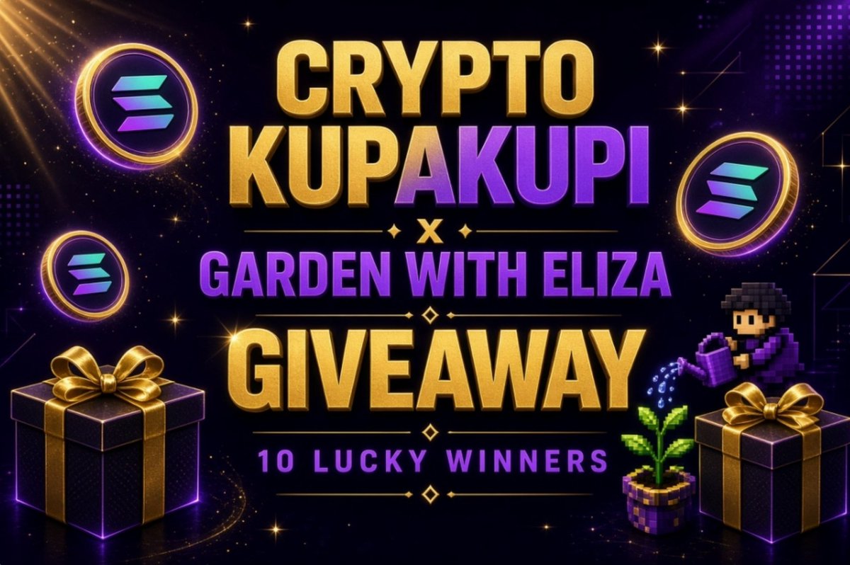 CryptoKopakupi's tweet photo. Drop your $SOL address.

I will pick 10 lucky winners after 24 hours.  
Proof will be shared like always 🤞🏻

✅ Follow me + @GardenWithEliza  
✅ Like + Retweet  

Comment your Solana address to enter. https://t.co/qtfcJk9v0u