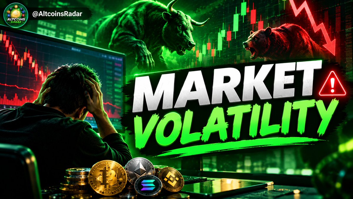 AltcoinsRadar's tweet photo. 🚨 Expect Higher Market Volatility!

Fear is spreading across financial markets, so caution is essential right now.

When fear takes over, most traders tend to SHORT, expecting prices to fall further. But what if market makers push prices higher and trigger a massive SHORT SQUEEZE?

Both scenarios are possible. Stay prepared, manage your risk, and avoid emotional trading.

📉 More downside or 📈 an unexpected move up?

What’s your take? 👀