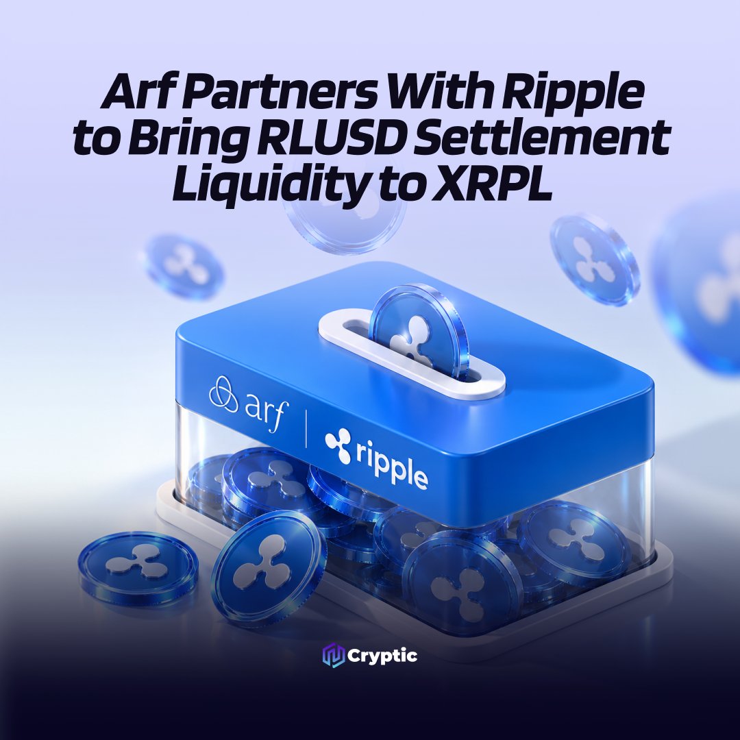 Cryptic_Web3's tweet photo. 🚨LATEST: Cross-border payments need liquidity before transactions can settle. 

Arf is partnering with @Ripple to provide licensed payment firms with short-term RLUSD funding on the XRP Ledger, reducing the need to pre-fund destination accounts.

Arf’s model lets payment firms borrow RLUSD for settlement and repay once their own funds arrive. The partnership will begin with direct liquidity provision, with integration into XRPL’s native lending features planned for a later phase.