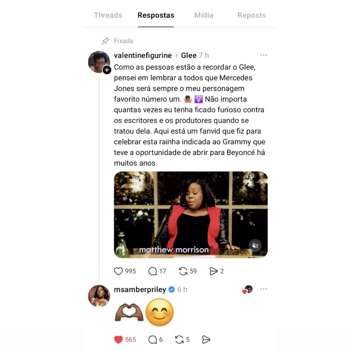 CentralGleeBr's tweet photo. Ela não vem mais? Amber Riley agradece o carinho dos fãs de Glee, mas não tem retorno confirmado no revival da série até o momento. https://t.co/CA7Rm6FNnu