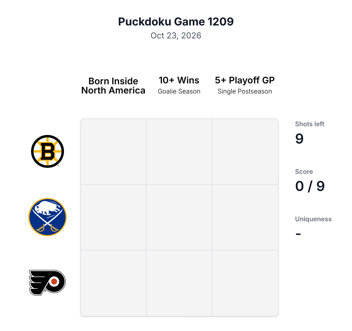 puckdoku's tweet photo. Puckdoku Game 1209:
https://t.co/Phz6Fiemoj
Repost and reply with your score https://t.co/F8cegKMgDP